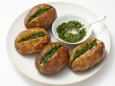 Potatoes with kale pesto