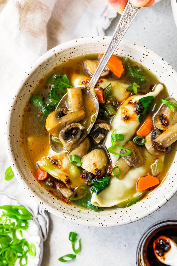 Potsticker soup