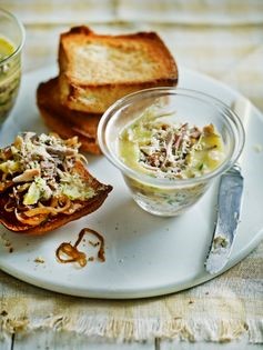 Potted chicken & spiced butter with caramelized shallot jam