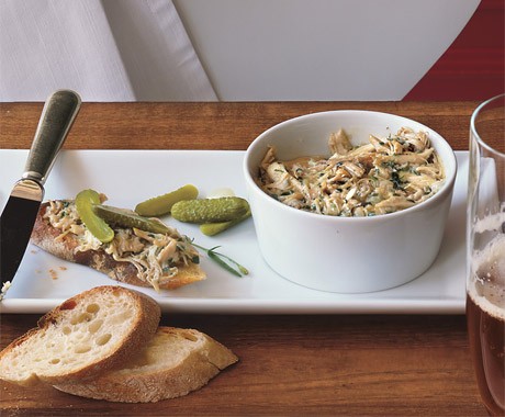 Potted chicken rillettes