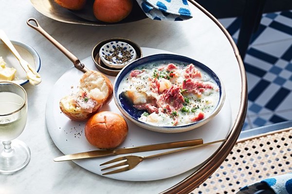 Potted prawn and ham hock