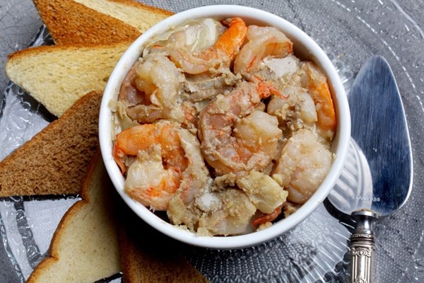 Potted prawns