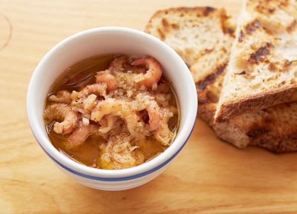 Potted shrimp with mace butter
