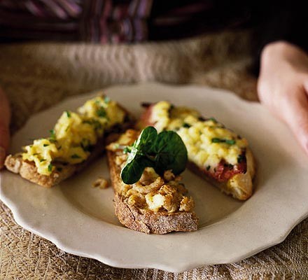 Potted shrimps on toast