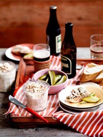 Potted trout with dill cucumbers