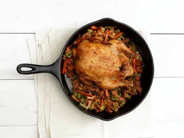 Poulet's chanterelle chicken (Cook the Book)