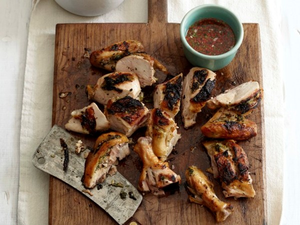 Poulet's gai yang with bird chile dipping sauce (Cook the Book)