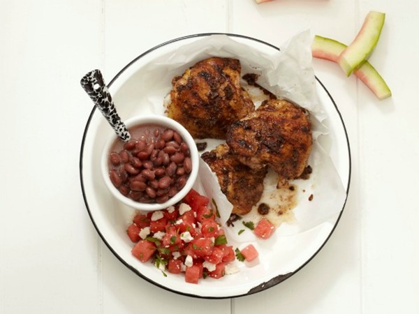 Poulet's jerk chicken thighs