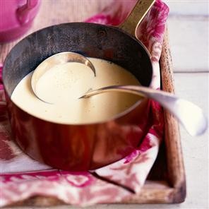 Pouring custard