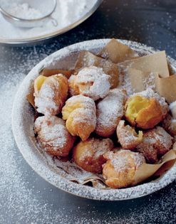 Powdered sugar beignets