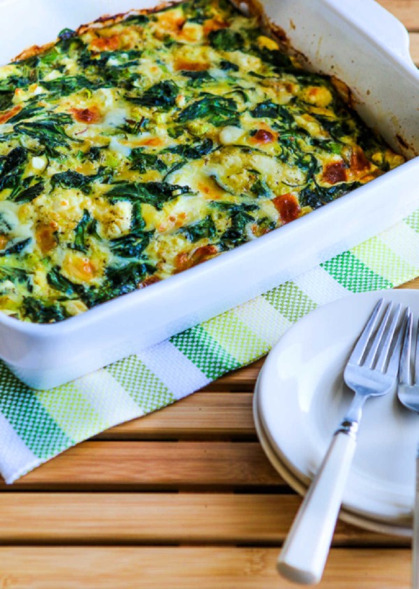 Power greens breakfast casserole