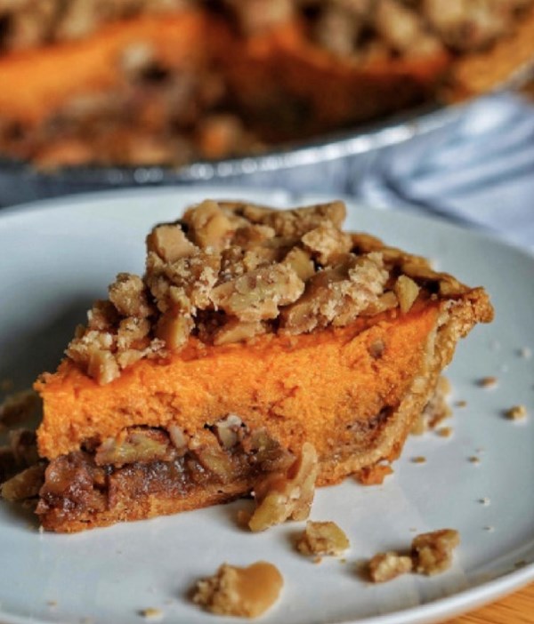 Praline pecan sweet potato pie