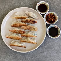Prawn & garlic chive pot-sticker dumplings