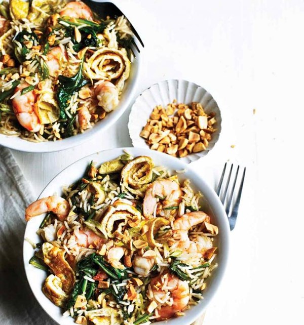 Prawn & spinach egg-fried rice