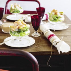 Prawn and artichoke salad with spiced tomato dressing