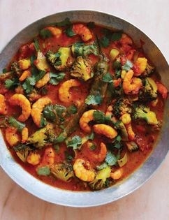 Prawn and broccoli curry