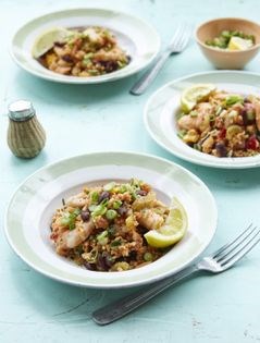 Prawn and brown rice jambalaya