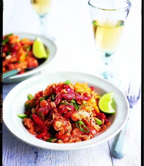 Prawn and chorizo jambalaya