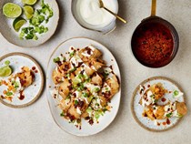 Prawn and corn taquitos