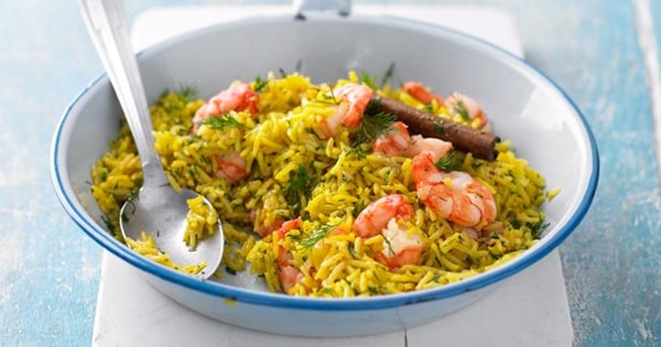 Prawn and dill pilaf