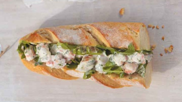 Prawn and lime mayonnaise rolls