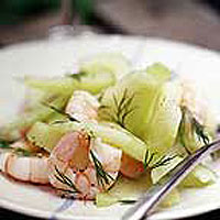 Prawn and melon salad with dill