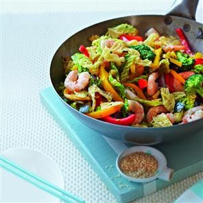 Prawn and pepper stir-fry