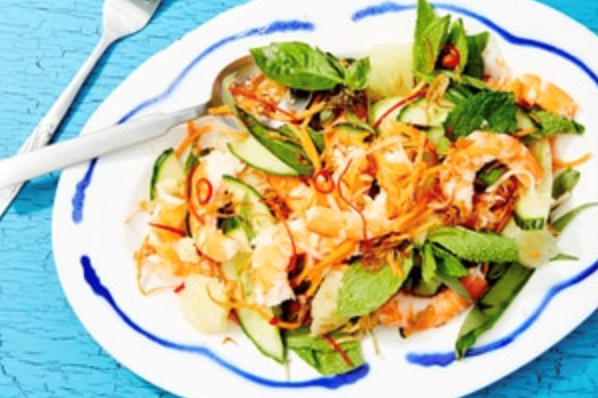 Prawn and pomelo salad