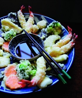 Prawn and vegetable tempura