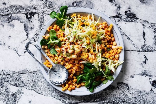 Prawn, chickpea and 'nduja pasta salad