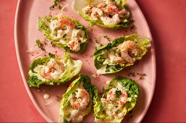 Prawn cocktail lettuce cups