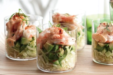 Prawn cocktails with smoky mayonnaise