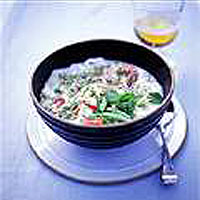 Prawn, coconut and mint laksa