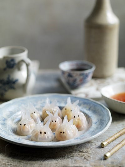Prawn dumplings (Har kau bunnies)