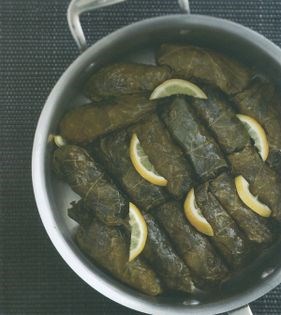 Prawn, ginger and goji berry dolmas