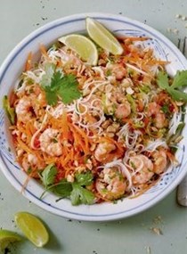 Prawn, lime, peanut and herb rice noodles