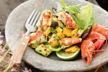 Prawn, mango & avocado salad