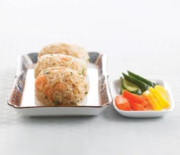 Prawn nam pla takikomi gohan onigiri