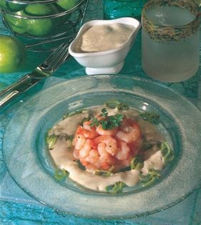 Prawn salad with lime mayonnaise