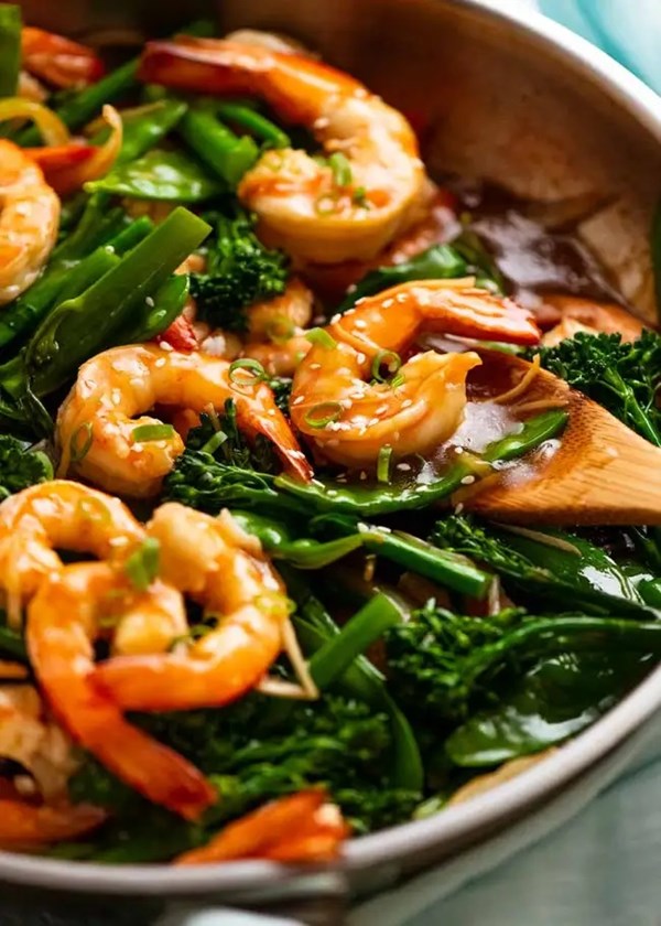 Prawn (shrimp) stir fry