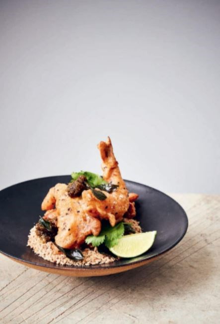 Prawns, coconut chutney & green chilli jam