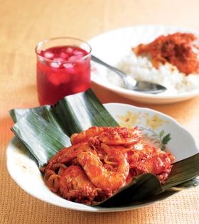 Prawns stir-fried in chilli paste