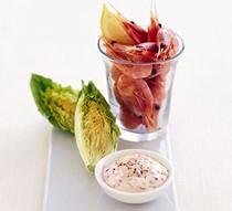 Prawns with chilli mayo