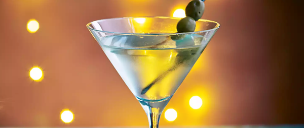 Pre-bottled dirty martini