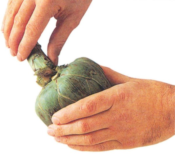 Preparing and cooking whole artichokes