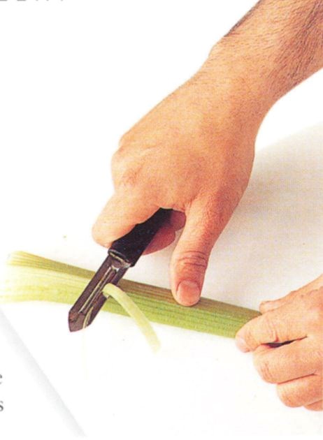 Preparing celery