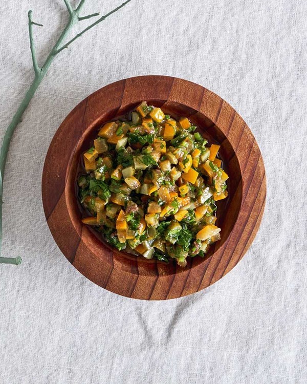 Preserved lemon & anchovy salsa