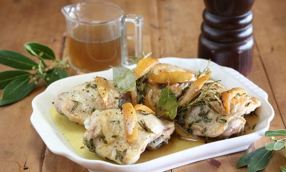 Preserved lemon chicken thighs