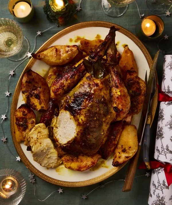 Preserved lemon chicken with quince