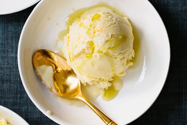 Preserved lemon ice cream
